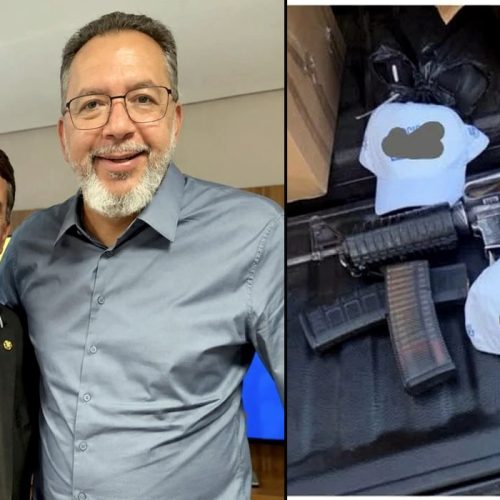 Candidato de Flávio Bolsonaro preso por envolvimento com fuzil .556, arma emblemática do Comando Vermelho
